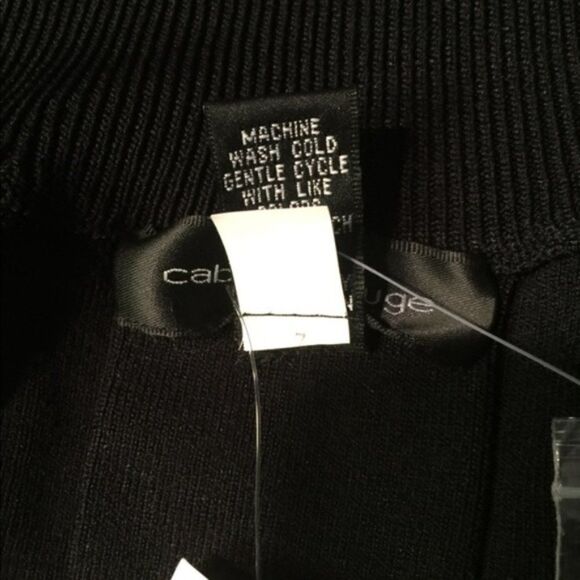 🆕 Cable & Gauge Women's Black Two Button Sweater size S - Picture 6 of 6